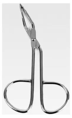 Produktbild von Edelstahl Pinzette in Scherenform für präzise Haarentfernung, 8,5 cm