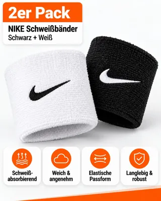 Produktbild von Nike Swoosh Classic Wristbands 2er Pack Schweißbänder Tennis Fitness Running