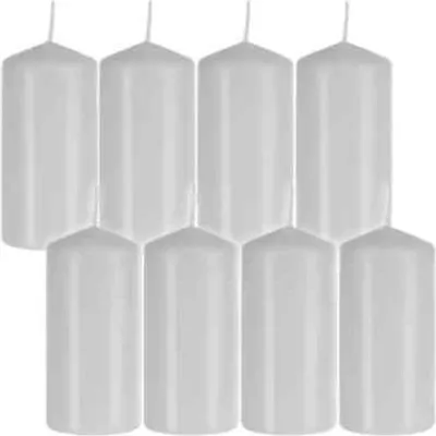 Produktbild von Stumpenkerzen, Größe 5 cm/10 cm, 8 Stück, höchste Qualität, weiß, 5x10cm