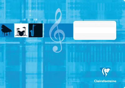 Produktbild von Clairefontaine 25x Notenheft , DIN A5 quer, 8 Blatt, 90g, Notenlinien - 31514C