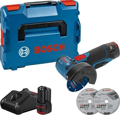 Produktbild von Akku-Winkelschleifer GWS 12V-76, 2 x Akku GBA 12V 3.0Ah in L-BOXX