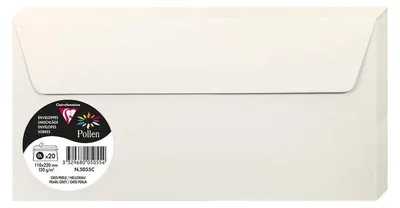 Zdjęcie produktu dla Kopertówka DL Pollen by Clairefontaine, jasnoszara