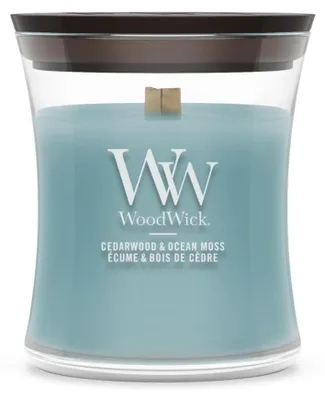 Obrázek produktu pro WoodWick Cedarwood & Ocean Moss, Válec, Modrá, Cedrové dřevo, Větvičník slívový, 1 kusů