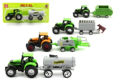 Produktbild von Traktor s přívěsem plast 16cm 6 druhů
