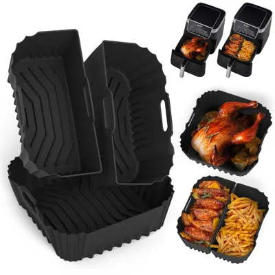 Silikonform für Airfryer, 3-teilig, 22×23 cm, wiederverwendbar