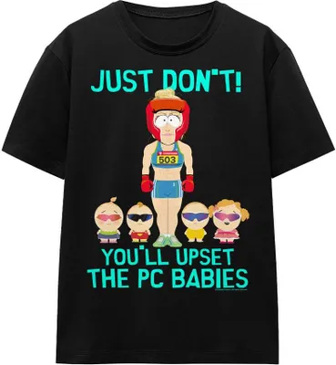 Obrázok produktu pre South Park - Tričko "PC Babies" pre mužov/dámy Uni TV15965 (L) (Black)