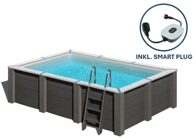 Produktbild von GRE Rechteckiger Composite-Pool KPCOR46T – 455 x 315 x 126 cm, Komplettset
