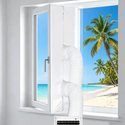 Fensterabdichtung für Klimaanlage, 400 cm, wasserdicht, ohne Bohren
