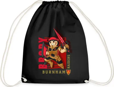 Produktbild von Spreadshirt PLAYMOBIL Novelmore Burnham Raiders Brody Turnbeutel, One size, Schwarz