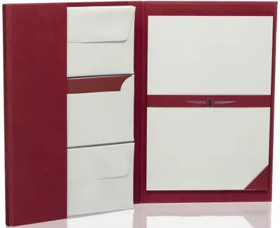 Productafbeelding van Rössler Papier 1024831170 - Briefpapierhouder "Royal" - rood, 25/25, A4/DL, geribbeld, ijsgrijs