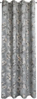 Immagine prodotto di Tenda 140x250 Gloria acciaio foglia oro velluto pronto su cappio Eurofirany