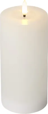 Produktbild von Star-Trading LED Echtwachs-Kerze ''Flamme Flow'', flackernd, batteriebetrieben, Timer 6/18h, 2x AA