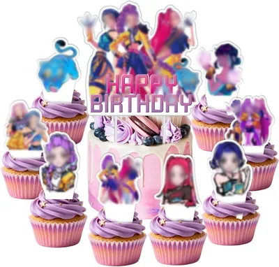 Productafbeelding van Cupcake-toppers - Set van 25 - Taarttoppers - Happy Birthday taarttopper - Jachttaartdecoratie - Kinderverjaardag