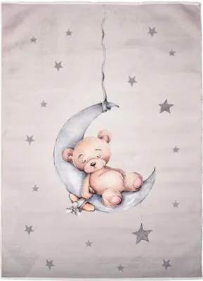 Image de Tapis pour enfants en forme d'ours, très doux et facile d'entretien
