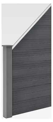 Produktbild von WPC Gartenzaun Segovia Schrägelement 180 x 96 cm Sichtschutz Grau