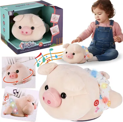Produktbild von INTERAKTIVES Plüschtier TANZENDES SCHWEINCHEN, Spielzeug für Kinder 2+, KLANG, LICHT