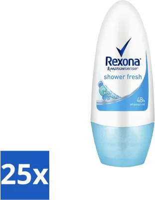 Obrázok produktu pre Rexona - Shower Fresh - Dezodorant roll-on - 50 ml - Hodnotné balenie - 25 kusov