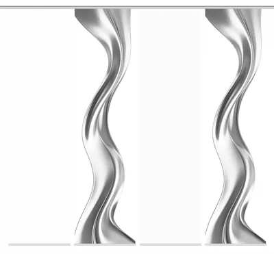 Produktbild von Schiebegardine OAKLEY, Seidenoptik, Digitaldruck, 245x60 cm, Wellenmotiv, mit Zubehör
