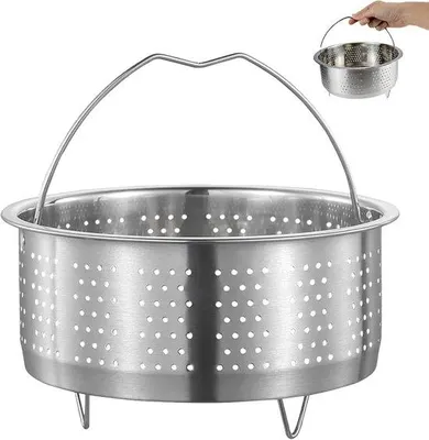 Produktbild von Dampfgarer, 16 cm - Edelstahl - mit Griff - für gesundes Garen