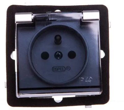 Produktbild von Ospel GPH-1RZP/m/38/d, Silber, IP44, 16 A, 71 mm, 42 mm, 71 mm