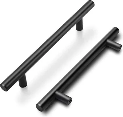 Produktbild von Famanu Möbelgriff Edelstahl, schwarz, 128 mm - 10 Stück