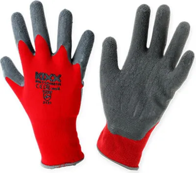 Produktbild von Kixx Nylon Gartenhandschuhe Gr.8 Rot Grau Arbeitshandschuhe