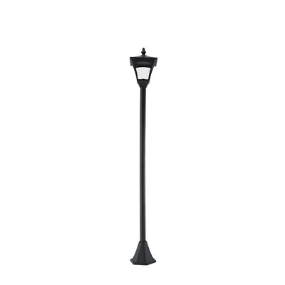 Produktbild von LED Solar Gartenlaterne mit Lichtsensor Solarlampe 15x15x120cm Schwarz