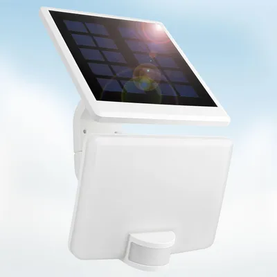 Produktbild von LED Solar Fluter Solex mit Bewegungsmelder weiß 10 Watt
