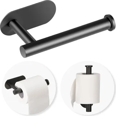Produktbild von Toilettenpapierhalter ohne Bohren Klopapierhalter selbstklebend, Edelstahl, für Bad Küche WC,Edelstahl WC Halter,toilet paper rack,tissue rack,Wand