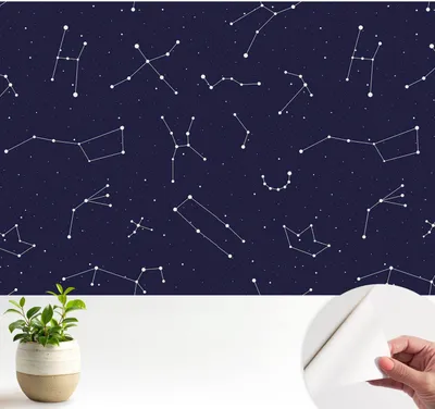 Produktbild von Fototapete selbstklebend - 104x70 cm - Tapete - Wandtapete - Wandbilder - Klebefolie - Dekofolie - Tapete Folie - Wand - Dekoration - Wohnzimmer - Astro Sky