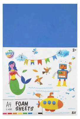 Produktbild von Kreative Bastelgruppen-Schaumstoffplatten A4, 8 Blatt