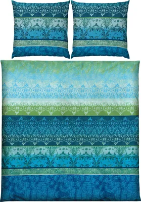 Produktbild von Erwin Müller Bettwäsche blau 1x 200x220 cm + 2x 80x80 cm