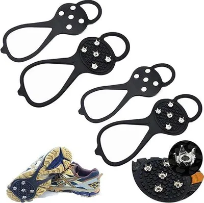 Produktbild von Universal Anti-slip Spikes für Schuhe - Drahtlose Metallspikes - Eissport-Krampons für Winteraktivitäten - 2er-Satz