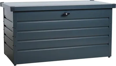 Produktbild von Metall Auflagenbox Kissenbox Gartentruhe Gartenbox Aufbewahrungsbox Anthrazit