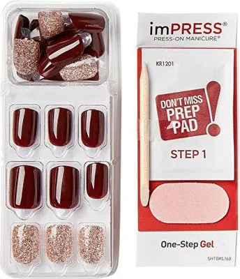 Obrázok produktu pre Kiss | Samolepiace umelé nechty, pripravené na manikúru, 30 kusov, BORDER/BROKEN nechty .