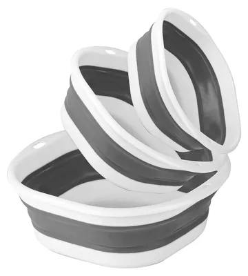 Productafbeelding van Set van 3 Vouwbare Wasbakken voor Camping en Keuken