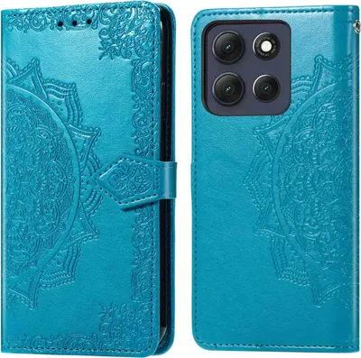 Zdjęcie produktu dla imoshion Mandala Bookcase dla Motorola Moto G86 - turkusowy