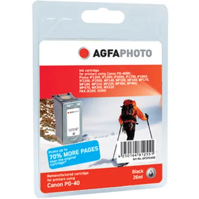 Produktbild von AgfaPhoto APCPG40B, Schwarz, Tinte auf Pigmentbasis