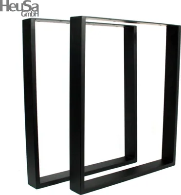 Produktbild von 2x Kufentischgestell Tischgestell schwarz H72 x B80 cm Kufen 10x5cm Gestell Höhe 72 cm Breite 80 cm Modell Mainz