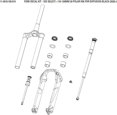 Image de Rockshox Decal Kit Sid Select Plus Noir 29'' Noir 29