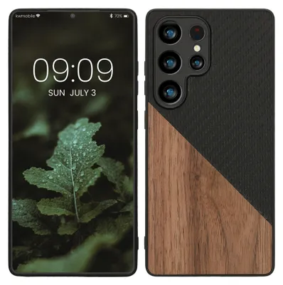 Produktbild von kwmobile Hülle kompatibel mit Samsung Galaxy S25 Ultra - Handyhülle - Handy Schutzhülle - Smartphone Cover - Dunkelbraun Schwarz