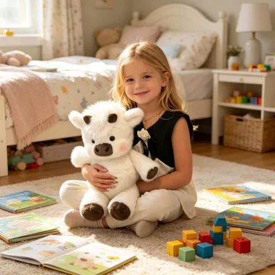 Imagen del producto de Peluche de vaca, vaca de las Highlands, 45 cm, para niños y adultos