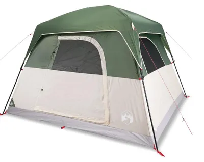 Produktbild von vidaXL Campingzelt 4 Personen Grün Wasserdicht