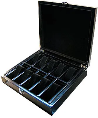 Produktbild von Uhrenbox für 10 Uhren 8-fach lackiert Schwarz 537