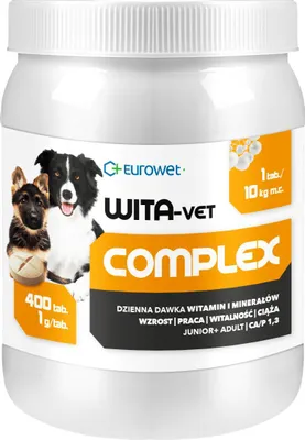 Zdjęcie produktu dla EUROWET Wita-Vet Complex - suplementy diety dla psów - 400 tabletek