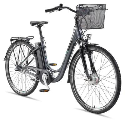 Produktbild von Telefunken E-Bike RC830 28 Zoll mit 3-Gang Shimano Nabenschaltung / Frontmotor 250W / Sitzrohrakku 531,3 Wh / anthrazit
