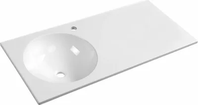 Obrázok produktu pre Umývadlo z liateho mramoru JUNO 100x47cm, biele, ľavé