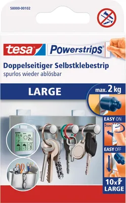 Produktbild von tesa Powerstrips Poster Klebestreifen Large weiß