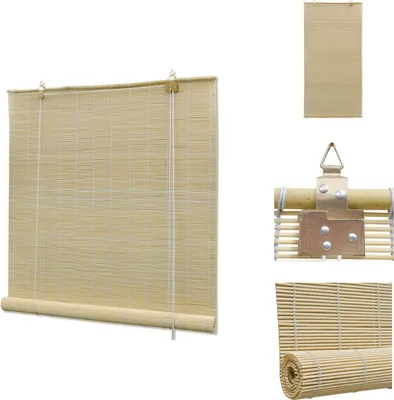 Zdjęcie produktu dla Roleta bambusowa naturalna 100x160 cm - Żaluzje i rolety