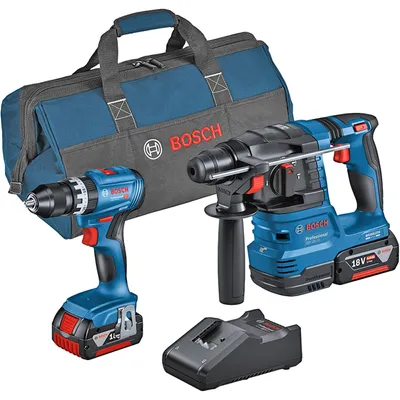 Produktbild von Combo Kit 2-tlg. 18V: GSB 18V-45 + GBH 18V-22 + 2 x Akku 4.0Ah, Schnellladegerät